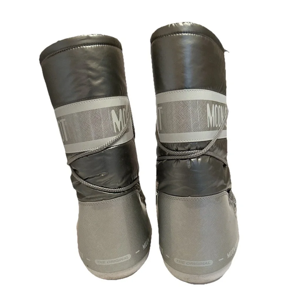 Moon‎ Boot The Original Tecnica US Size 3, 5/6 EU 35/38 Silver Winter Boots